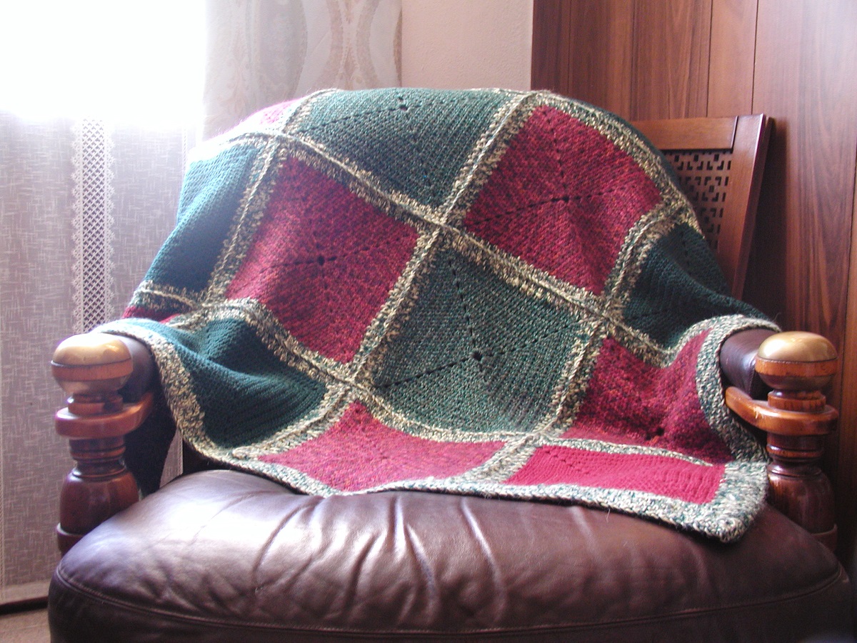 HeavyDuty Afghan Blanket in Dark Colors - Coperta arredo multicolor "Strapazzami e Spupazzami"