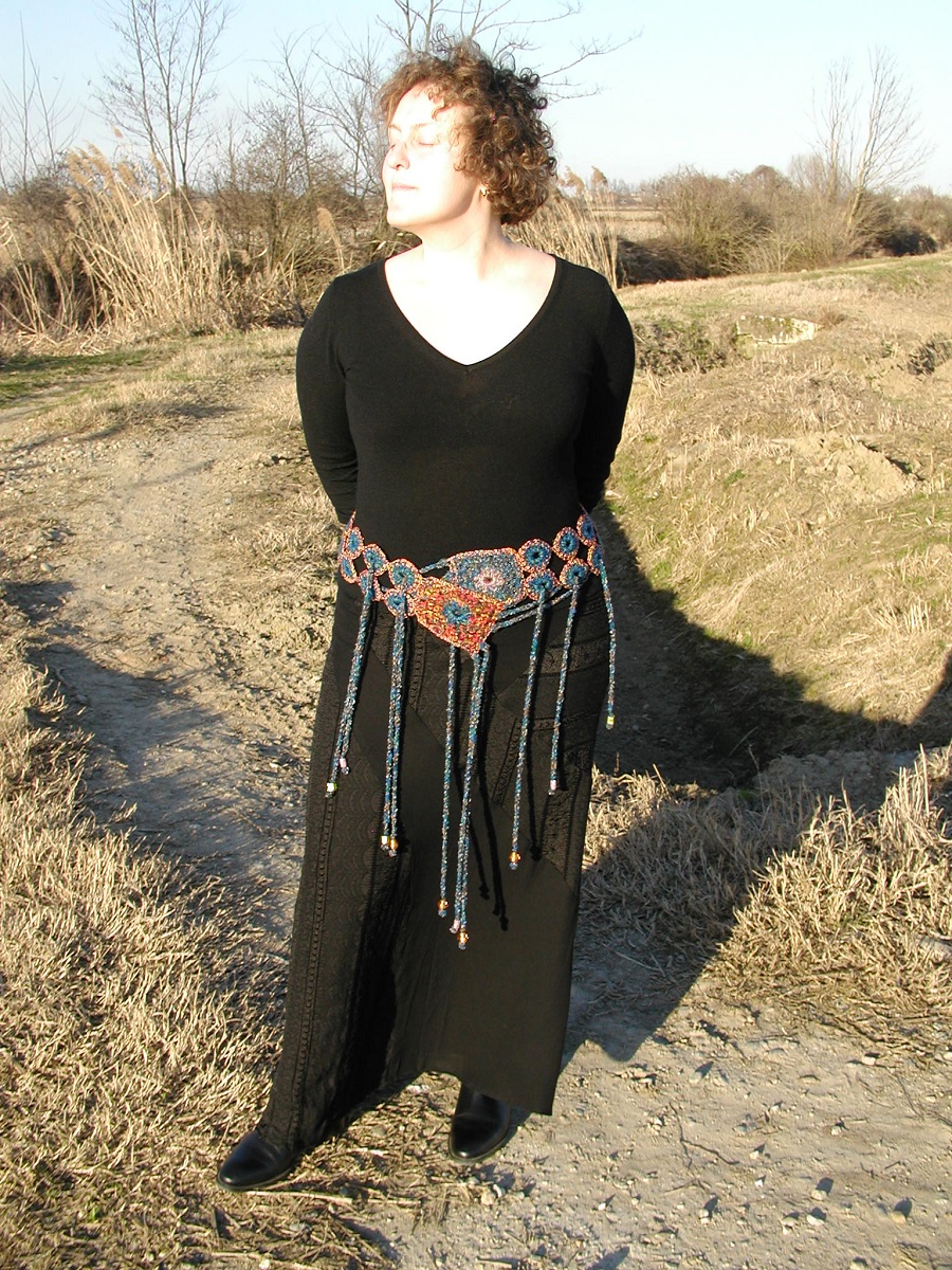 Tea in the Desert Sash Belt with Murano Glass Beads – Cintura a fascia con perle in vetro di Murano “Tè nel Deserto”