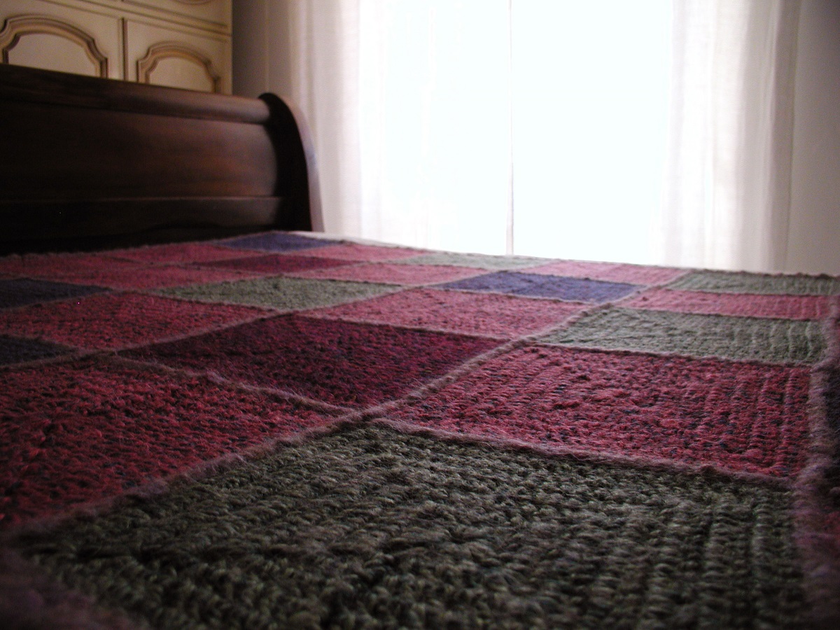 Lovely Classic Multicolor Afghan Blanket - Coperta arredo multicolor "Deliziosamente Classica"
