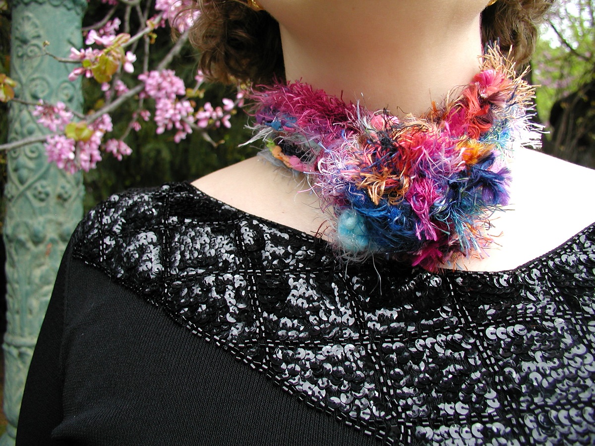 Jellyfish Whimsical Scarf - Sciarpa collana fantasia "Medusa"