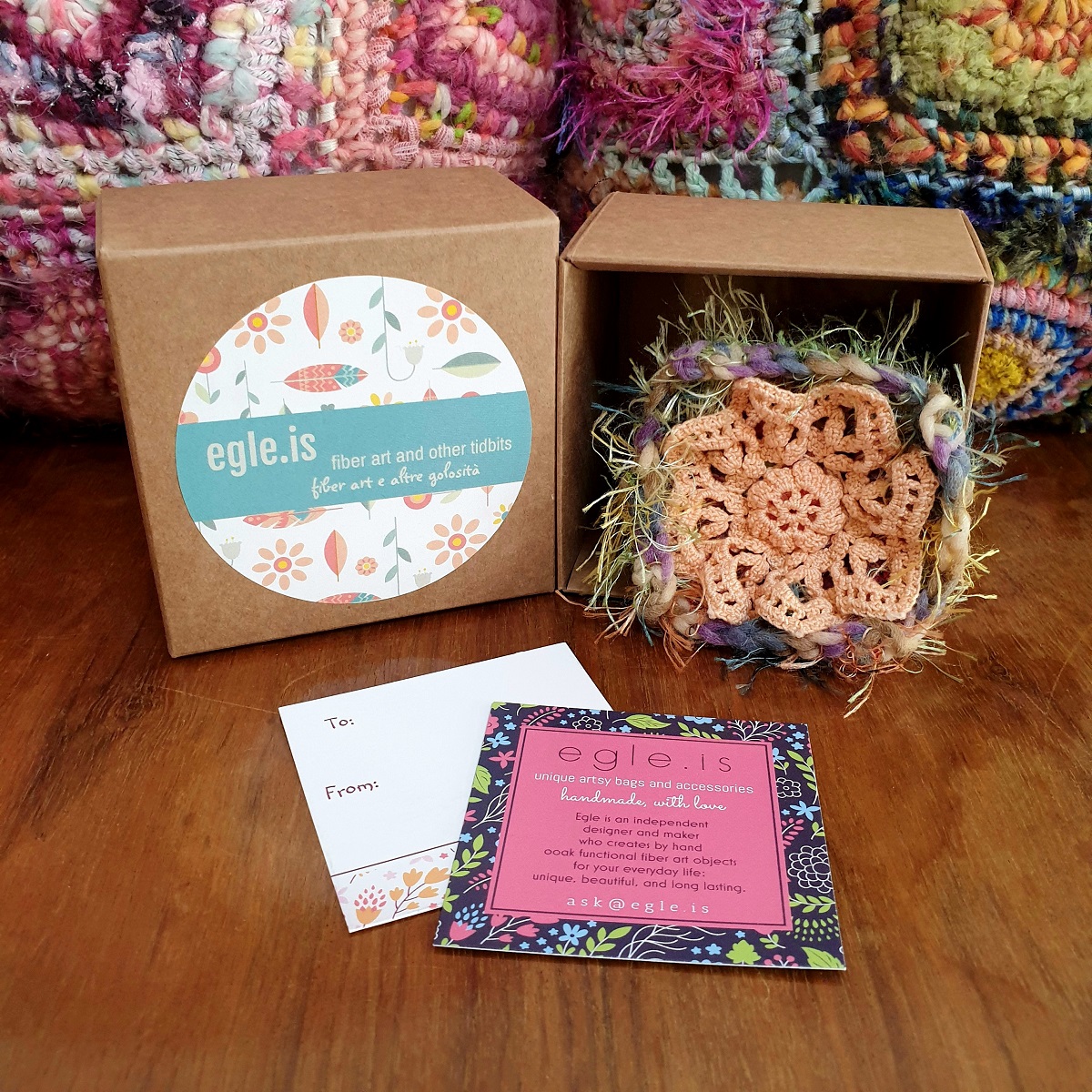 Abstract Flower #14 RRR Fiber Art Brooch - Fiore Astratto #14 spilla fiber art RRR