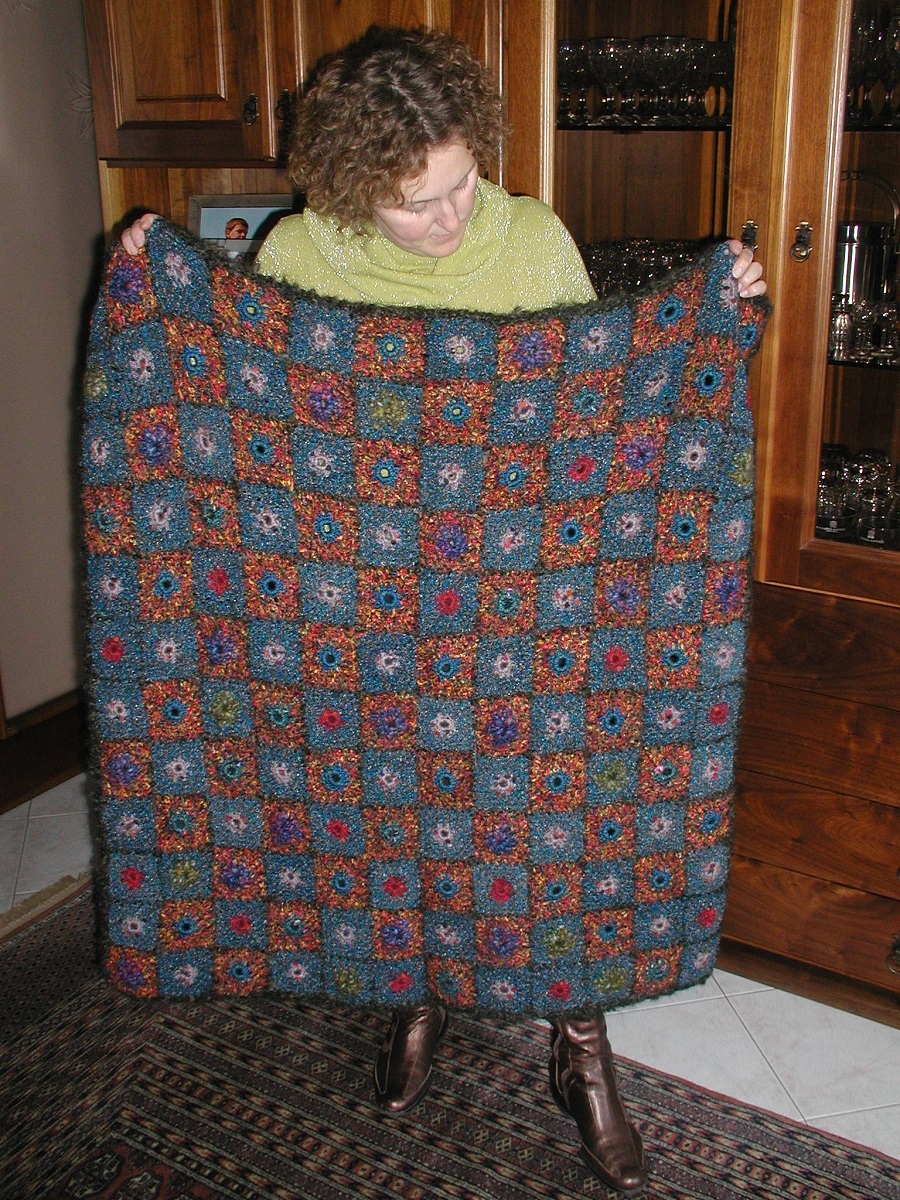 WarmDream Multicolor Afghan - CaldoSogno coperta arredo multicolor