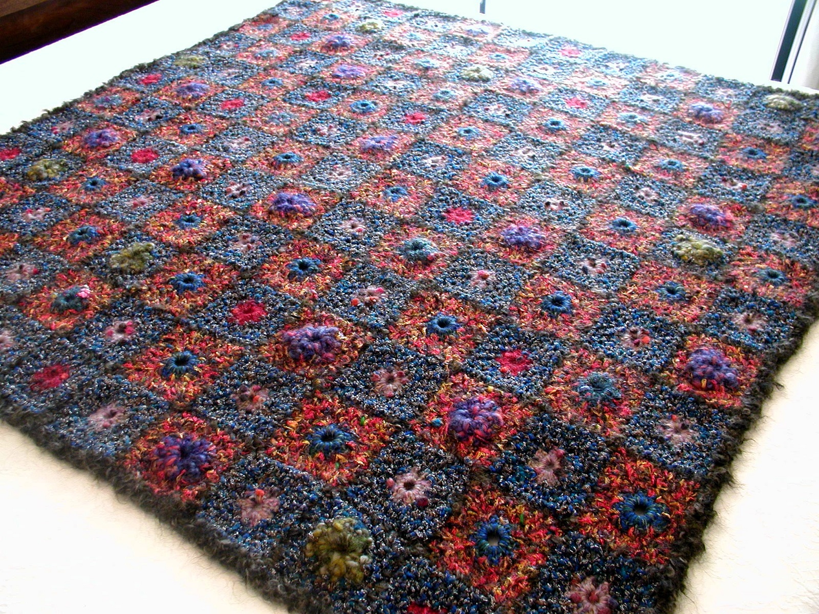 WarmDream Multicolor Afghan - CaldoSogno coperta arredo multicolor