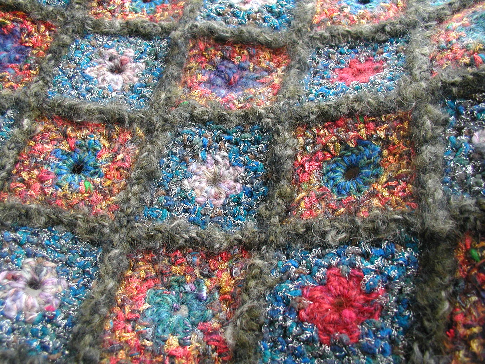 WarmDream Multicolor Afghan - CaldoSogno coperta arredo multicolor