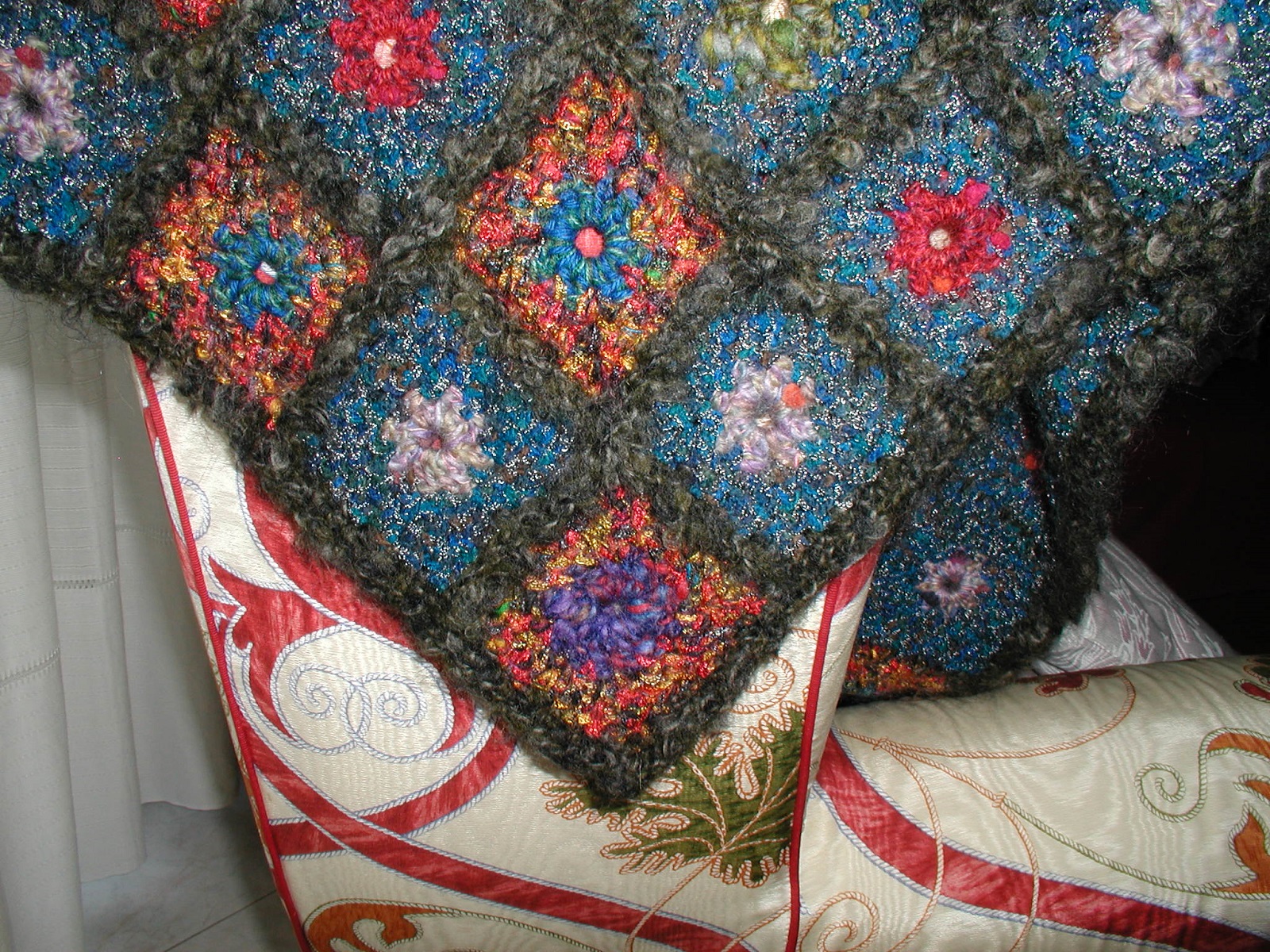 WarmDream Multicolor Afghan - CaldoSogno coperta arredo multicolor