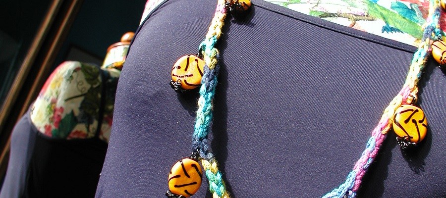 Zebra Glamour Whimsical Necklace - Collana fantasia "Zebra Glamour"