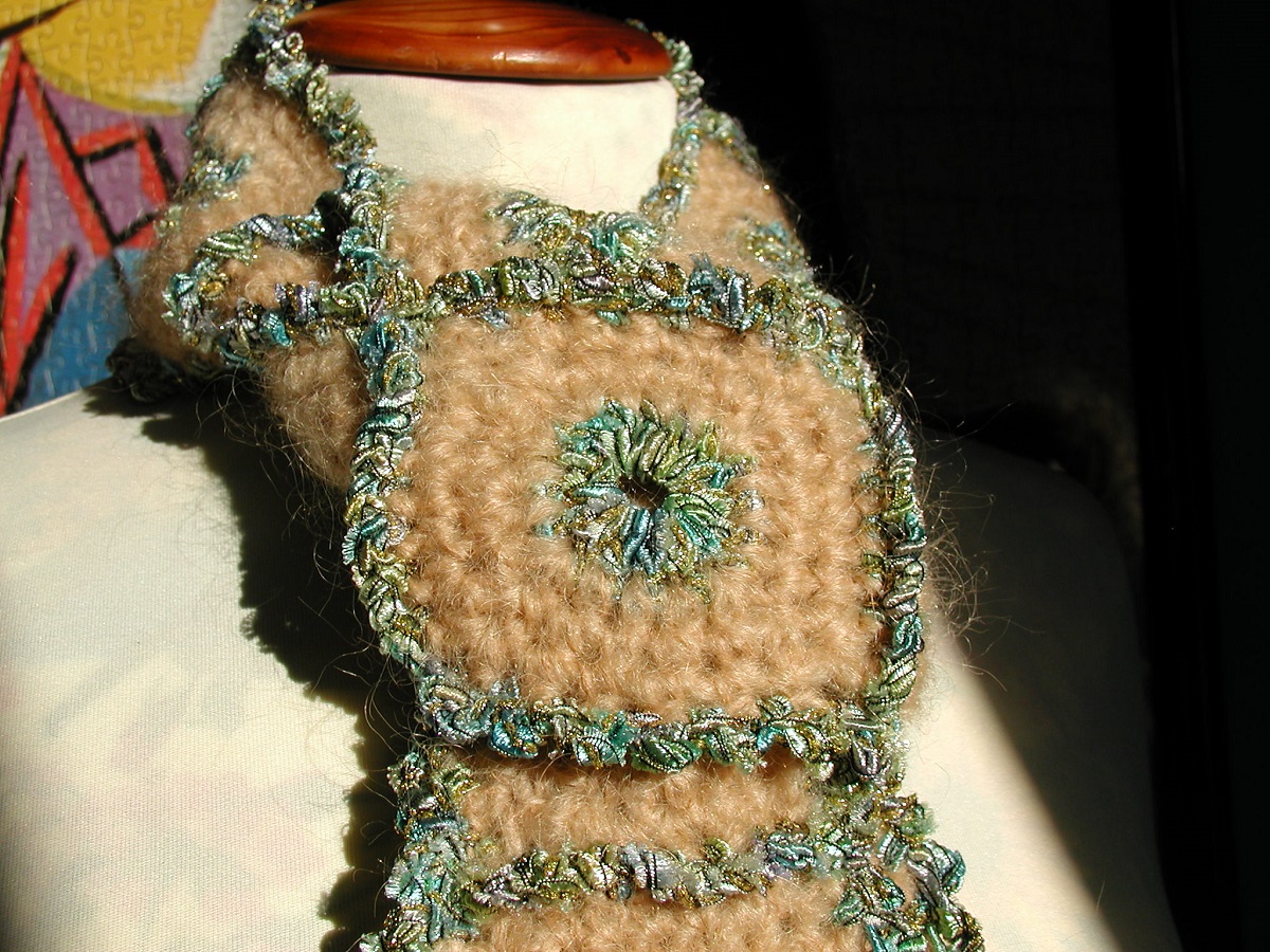 BlueSquared Tie Scarf - Sciarpa cravatta "Cornici Azzurre"