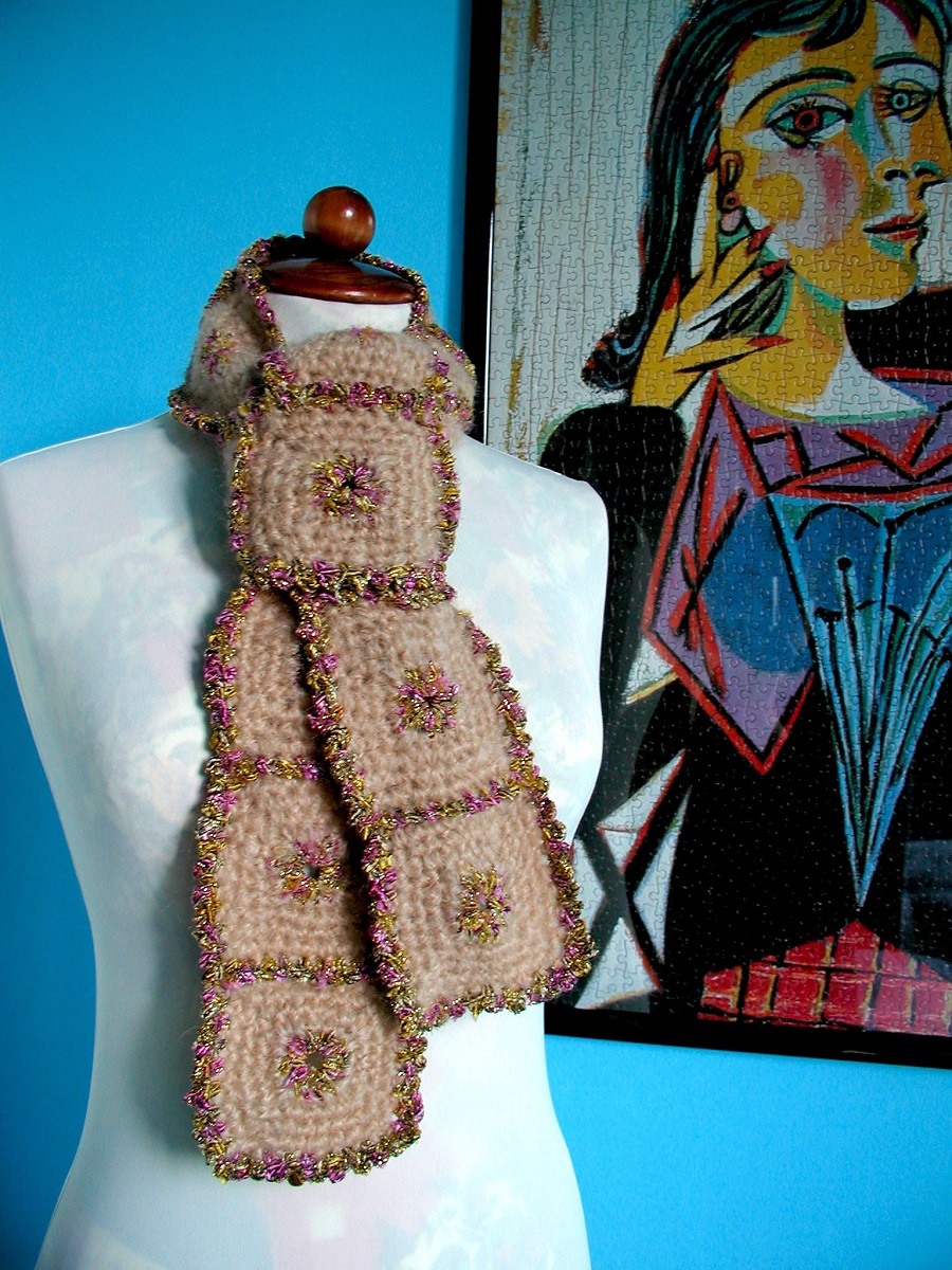 PinkSquared Tie Scarf - Sciarpa cravatta "Cornici Rosa"