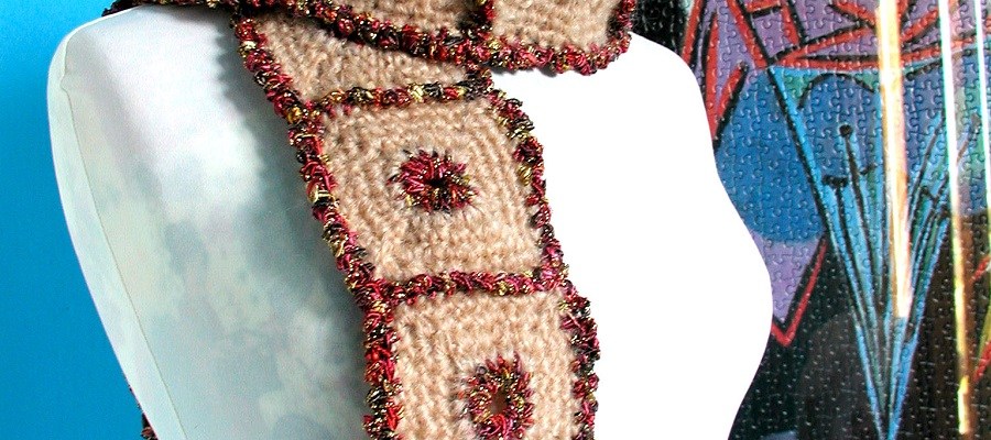 RedSquared Tie Scarf - Sciarpa cravatta "Cornici Rosse"