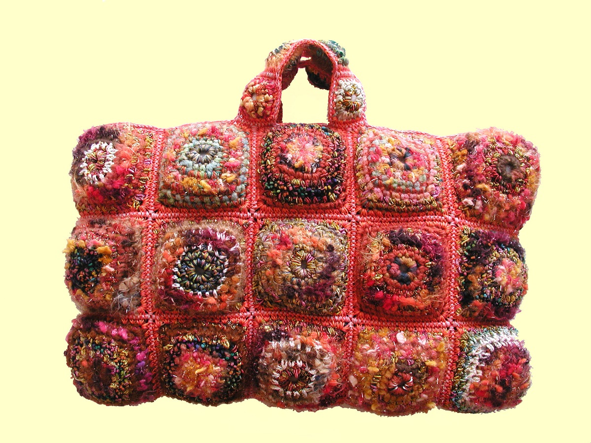 Soft Briefcase Multicolor in Orange - Borsa cartella morbida arancione multicolor