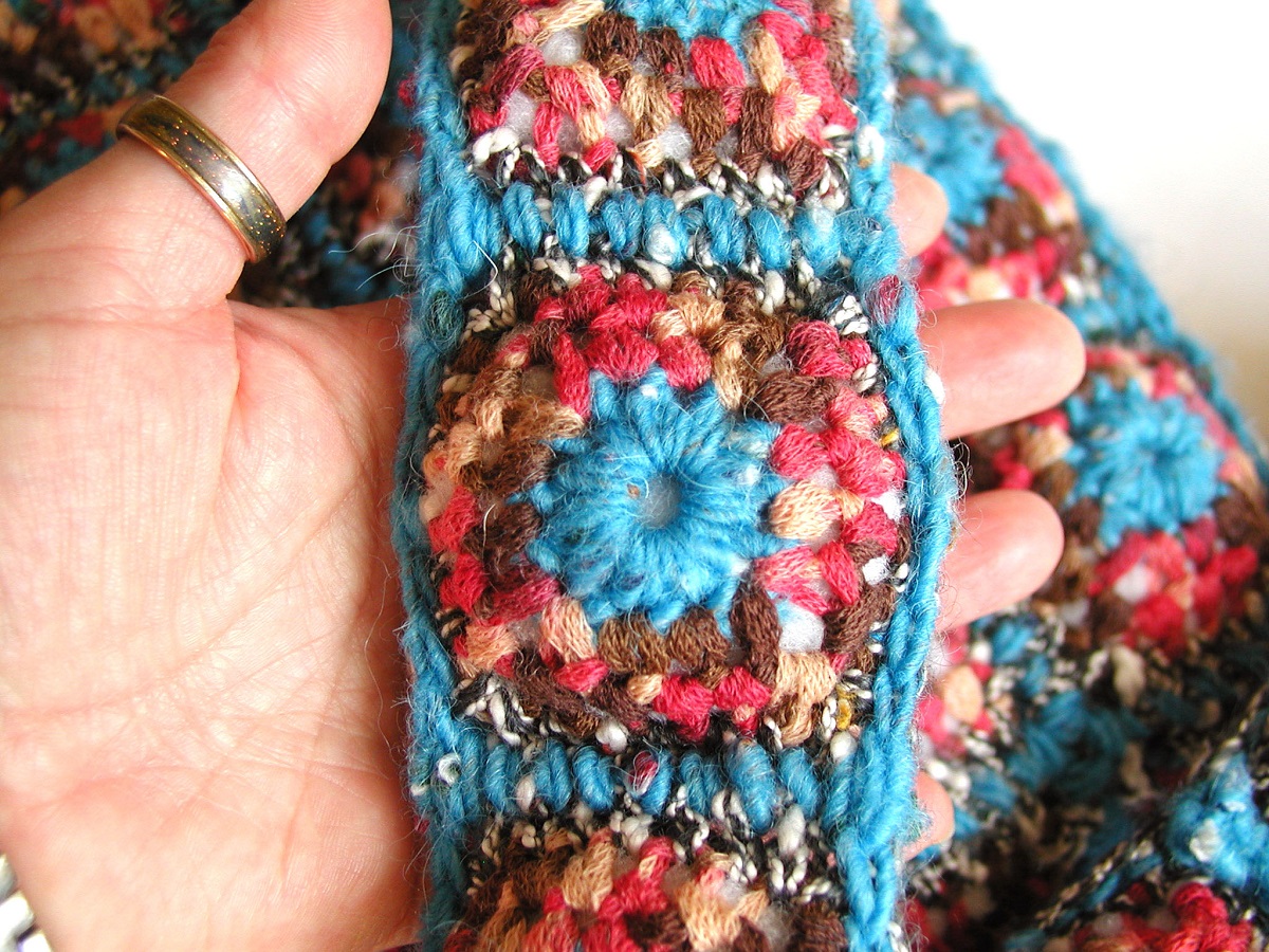 Yvonne Messenger Bag Red, Turquoise and Chocolate - Borsa messenger “Yvonne” turchese, rosso e cioccolato