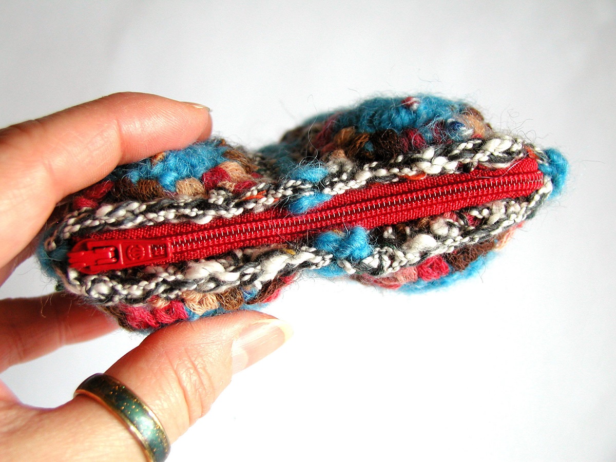 Coin Pouch Turquoise, Red and Chocolate - Portamonete multicolor turchese, rosso e cioccolato