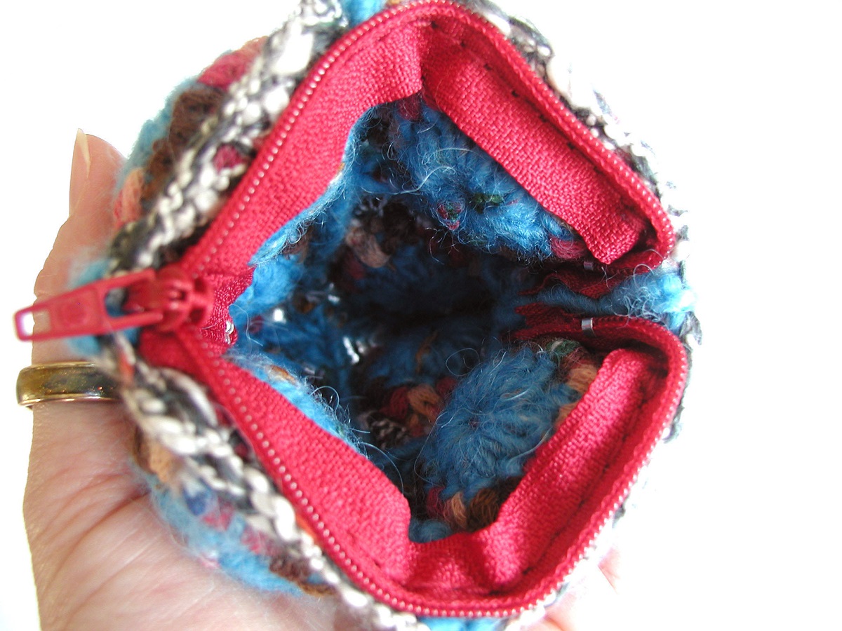 Coin Pouch Turquoise, Red and Chocolate - Portamonete multicolor turchese, rosso e cioccolato