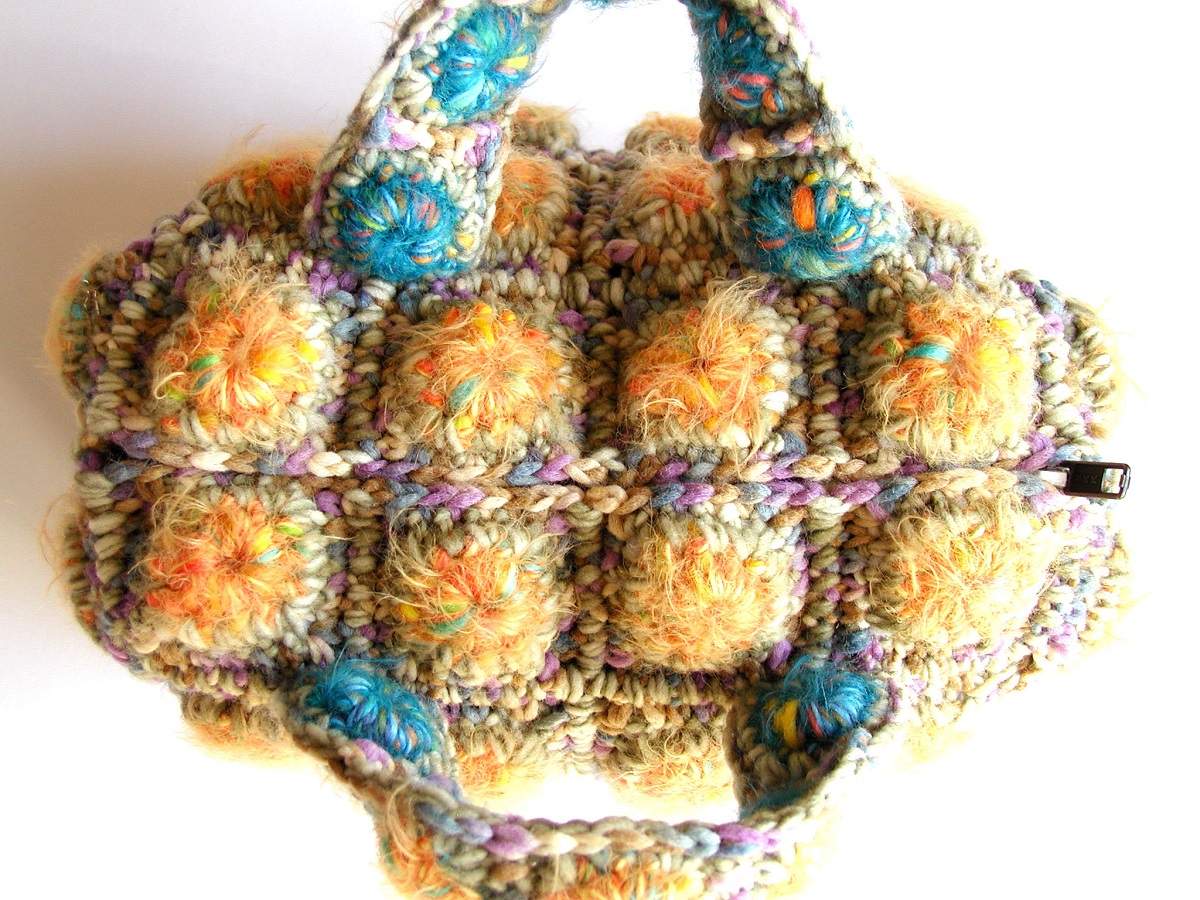 Blondie Fiber Art Mini Bag in Yellow - Mini borsa fiber art in giallo “Blondie”