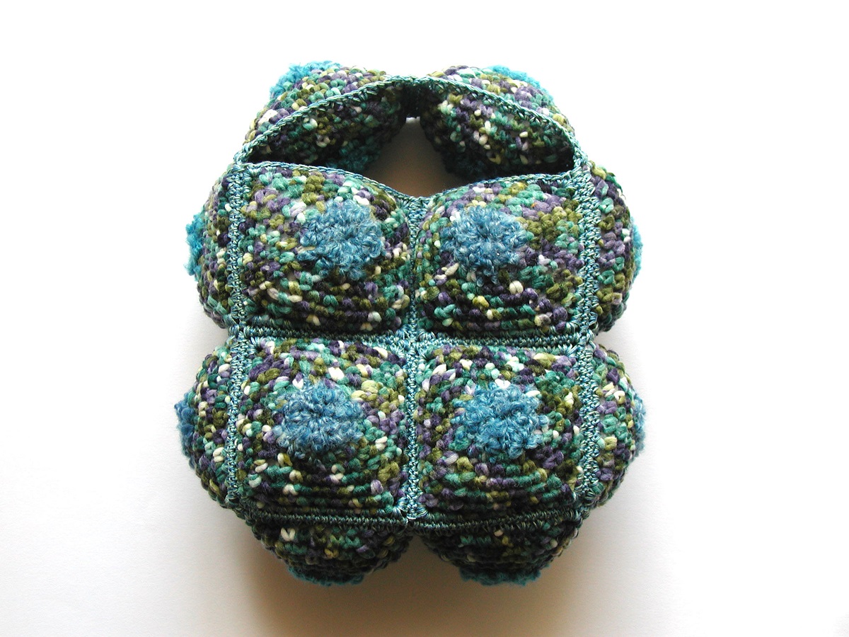 Egle Mini Bag in Teal and Turquoise - Mini borsa in ottanio e turchese “Egle”