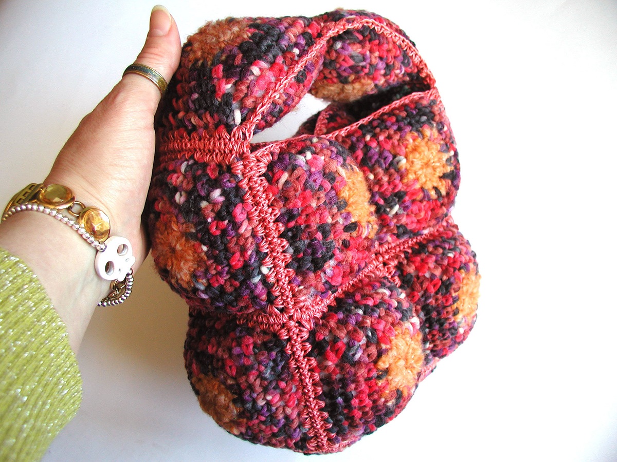 Scarlett Mini Bag, Antique Reds and Grey - Mini borsa in grigio e rossi antichi “Scarlett”