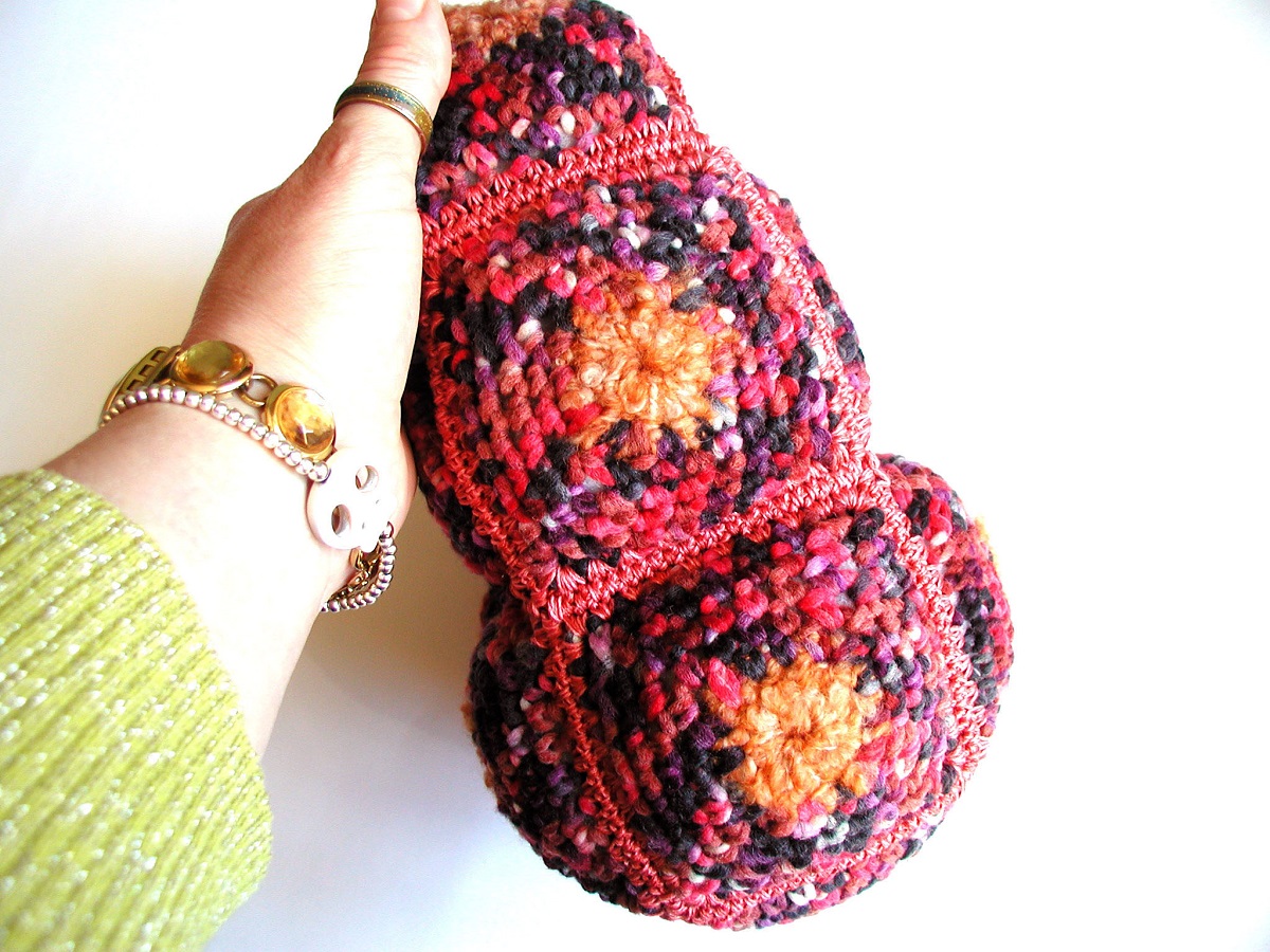 Scarlett Mini Bag, Antique Reds and Grey - Mini borsa in grigio e rossi antichi “Scarlett”