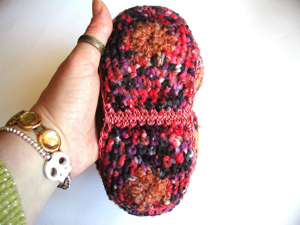 Scarlett Mini Bag, Antique Reds and Grey - Mini borsa in grigio e rossi antichi “Scarlett”