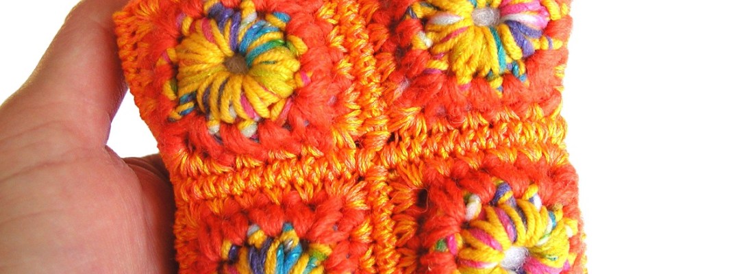 Coin Pouch Neon Orange and Yellow - Portamonete fluo arancione e giallo