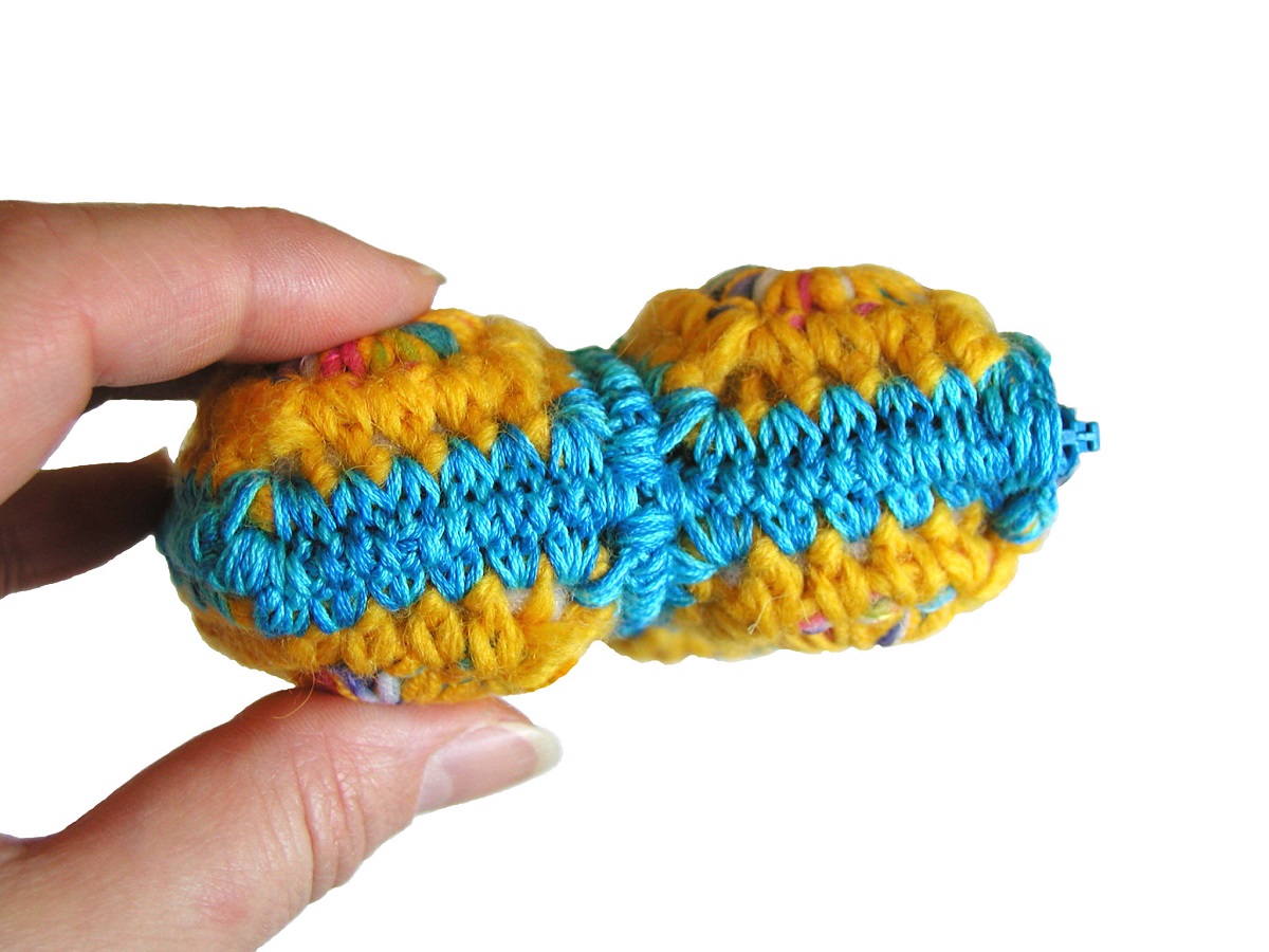 Coin Pouch Neon Yellow and Turquoise - Portamonete fluo giallo e turchese