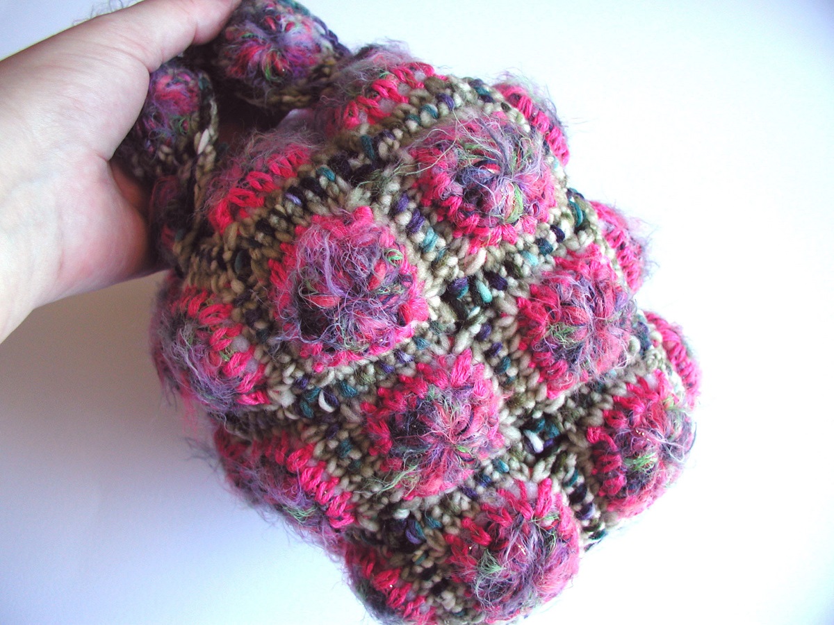 Deborah Mini Bag in Fuchsia, Blue and Lichen Green - Deborah mini borsa in fucsia, blu e verde lichene