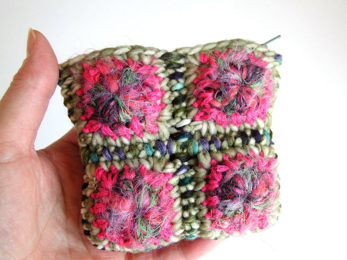 Coin Pouch, Multicolor in Pink - Portamonete multicolor in rosa