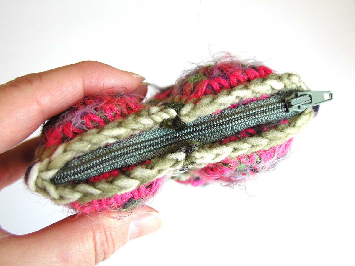 Coin Pouch, Multicolor in Pink - Portamonete multicolor in rosa