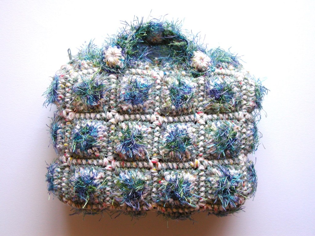 Anjanette Mini Bag in Denim Blue and White - Mini borsa “Anjanette” bianca e blu denim