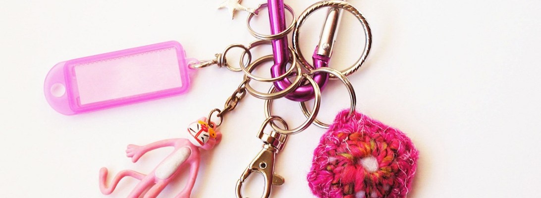 Pink Panther Carabiner Keychain - Pantera Rosa portachiavi a moschettone