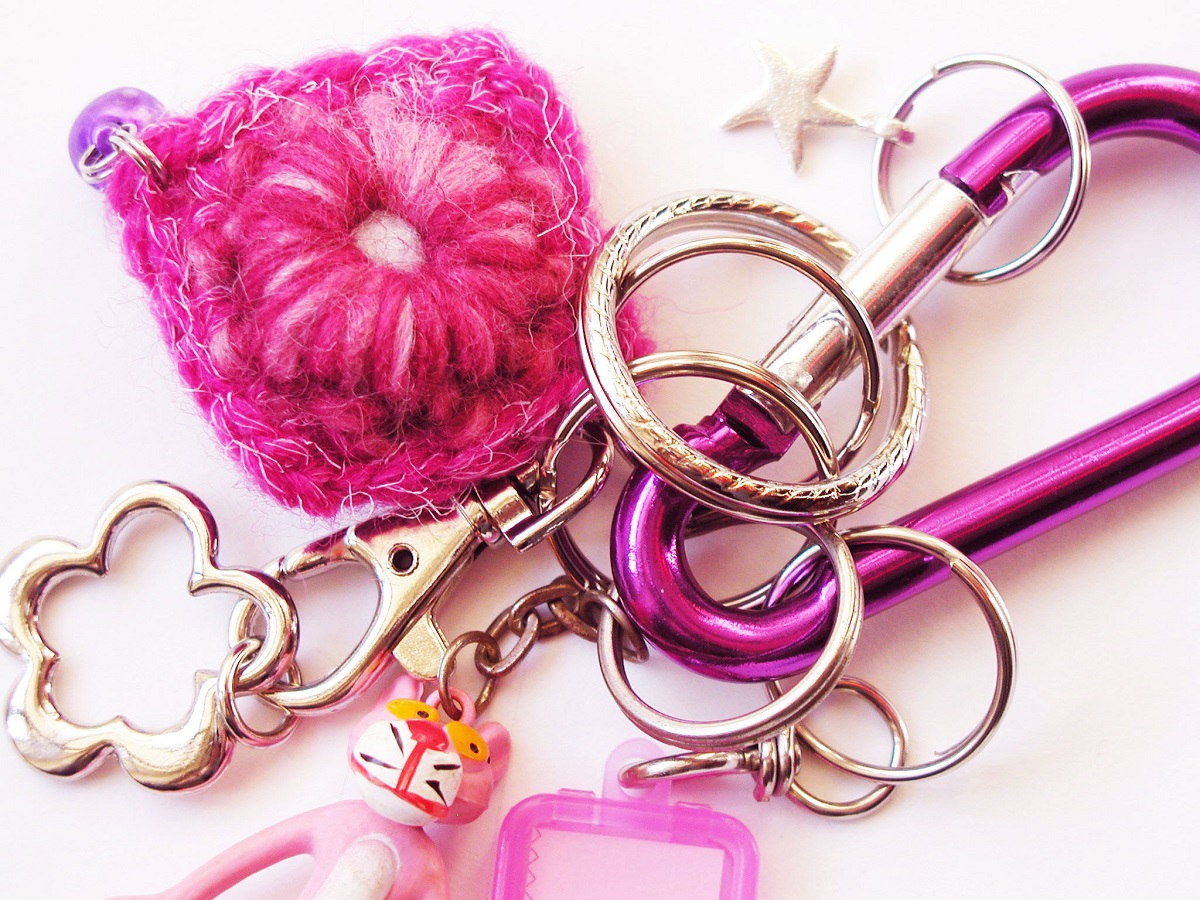 Pink Panther Carabiner Keychain - Pantera Rosa portachiavi a moschettone
