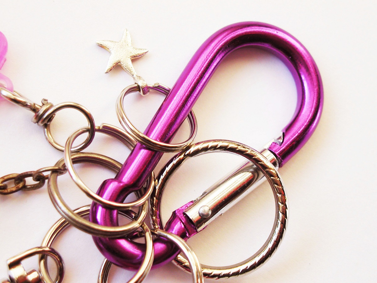 Pink Panther Carabiner Keychain - Pantera Rosa portachiavi a moschettone