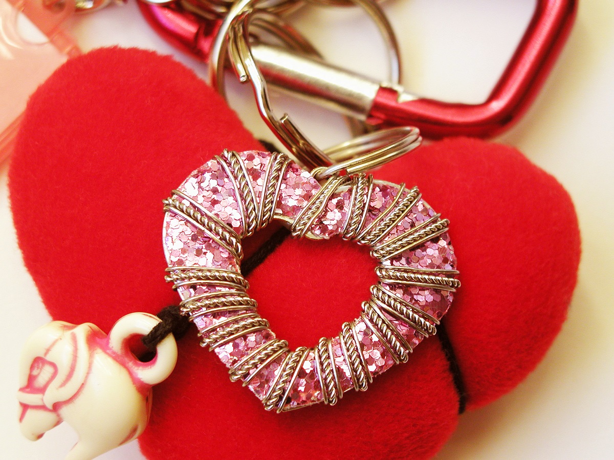 Red Heart Fancy Keychain - Cuore Rosso portachiavi fantasia