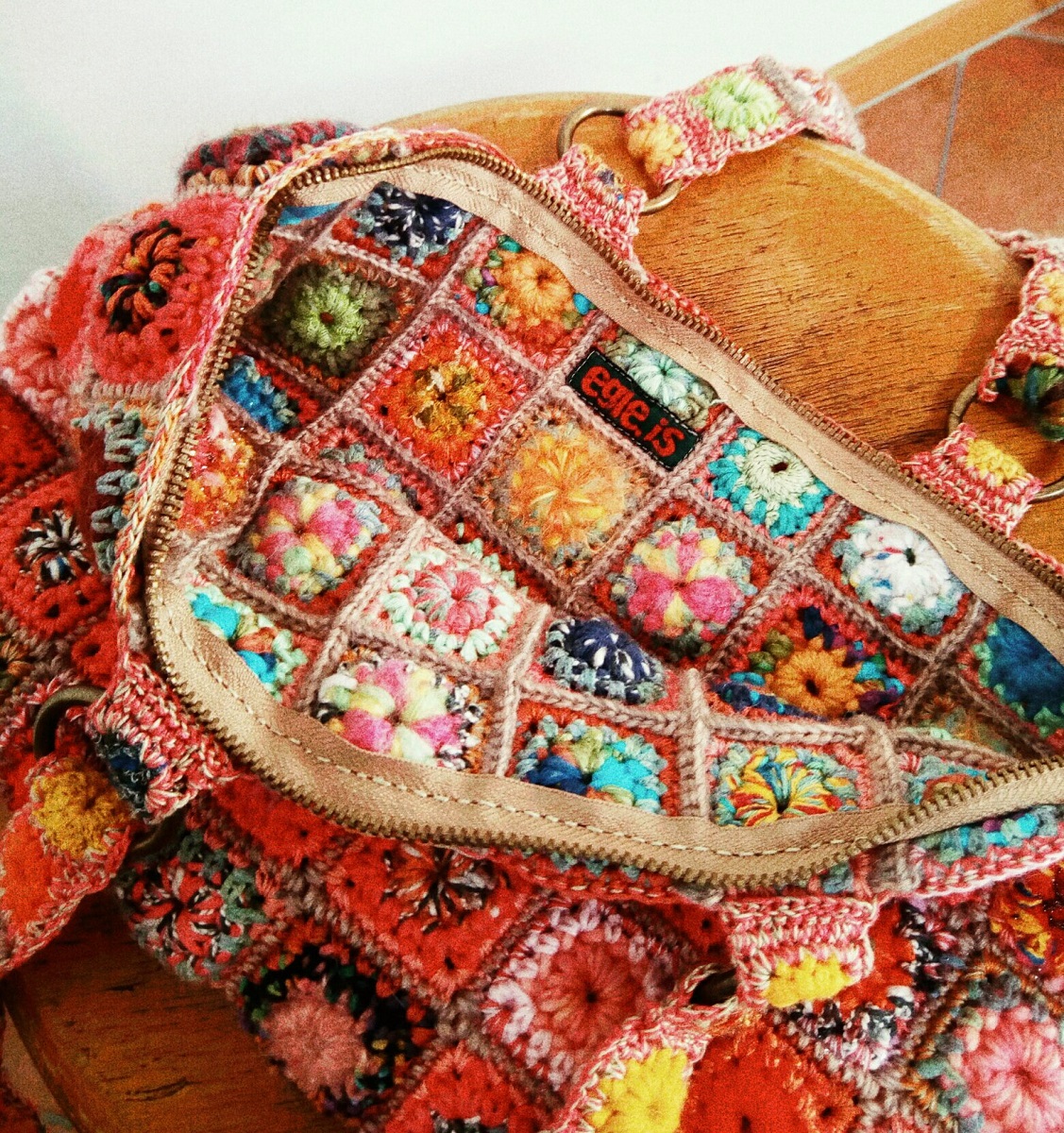 Hortensia Fiber Art Tote Bag - Borsa tote fiber art “Ortensia”