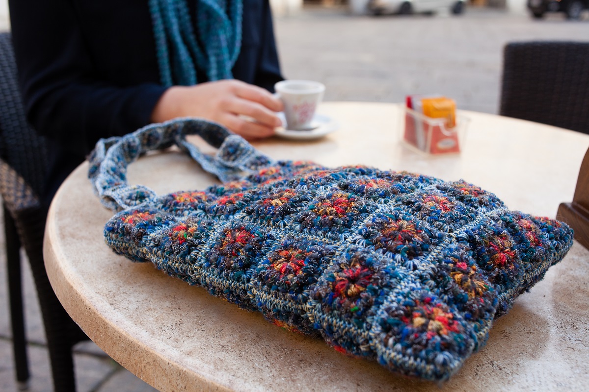 Clotilda Fiber Art Tote Bag - Borsa tote fiber art “Clotilde”