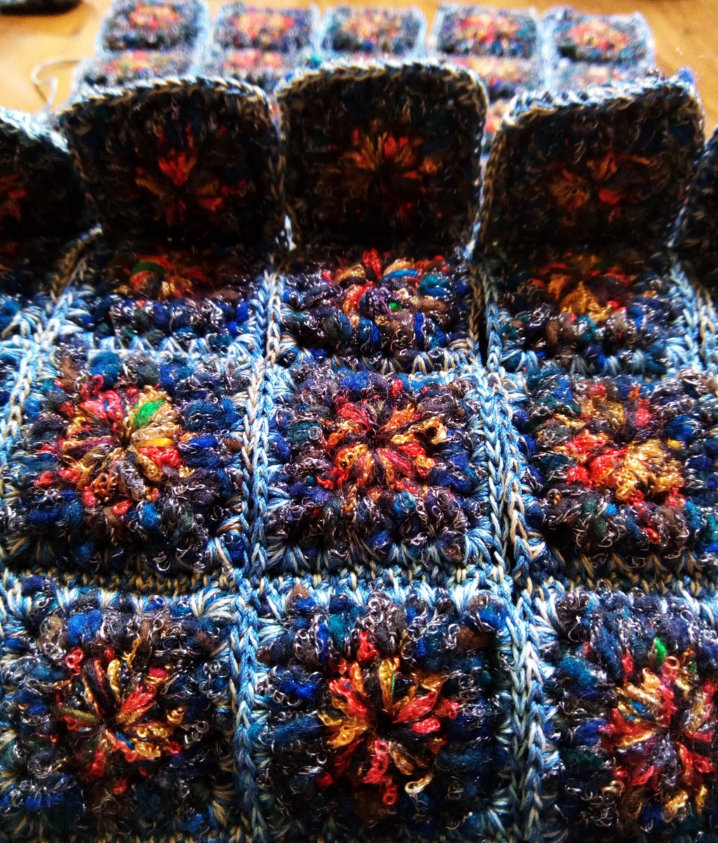 Clotilda Fiber Art Tote Bag - Borsa tote fiber art “Clotilde”