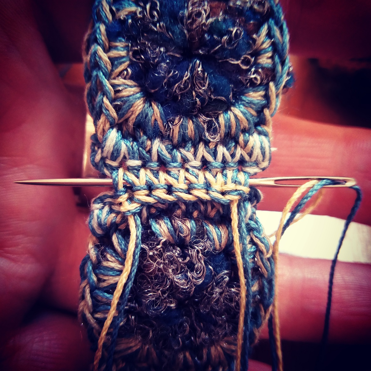 Clotilda Fiber Art Tote Bag - Borsa tote fiber art “Clotilde”