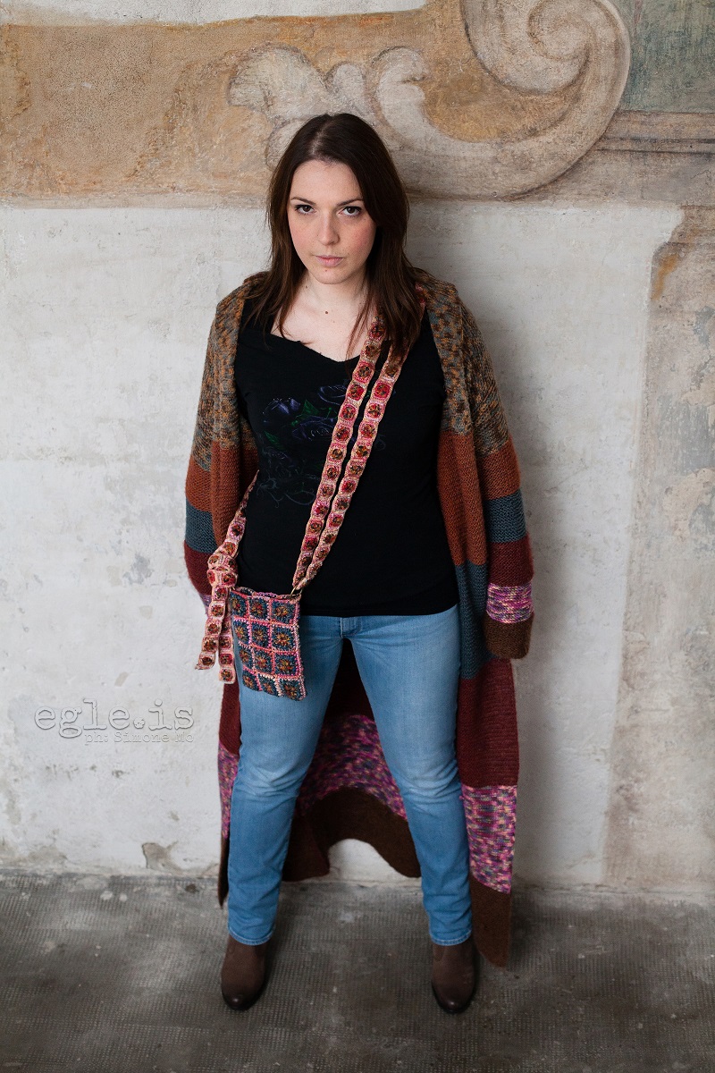 Claudia Fiber Art Crossbody Bag - Tracollina fiber art “Claudia”