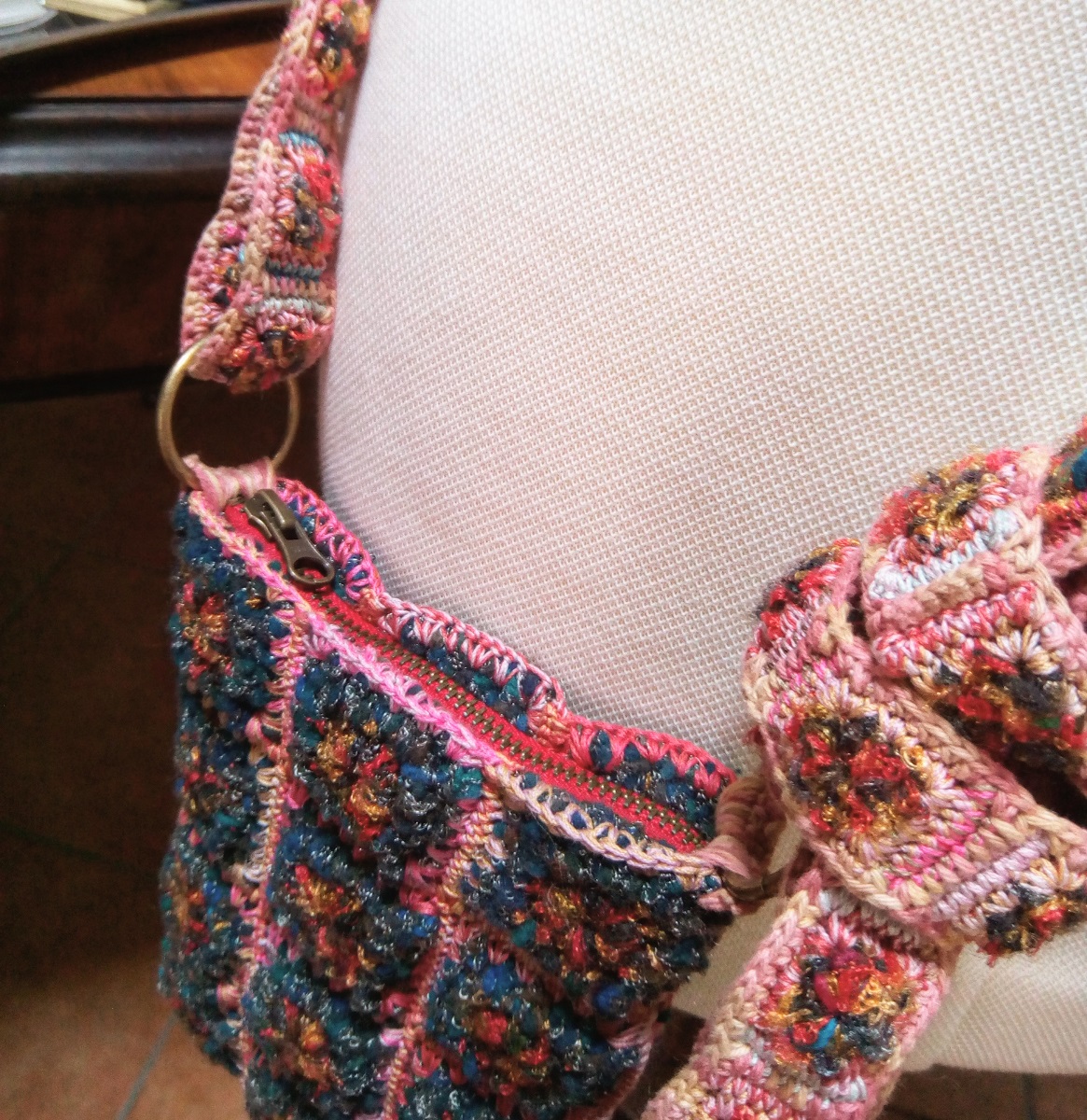 Claudia Fiber Art Crossbody Bag - Tracollina fiber art “Claudia”