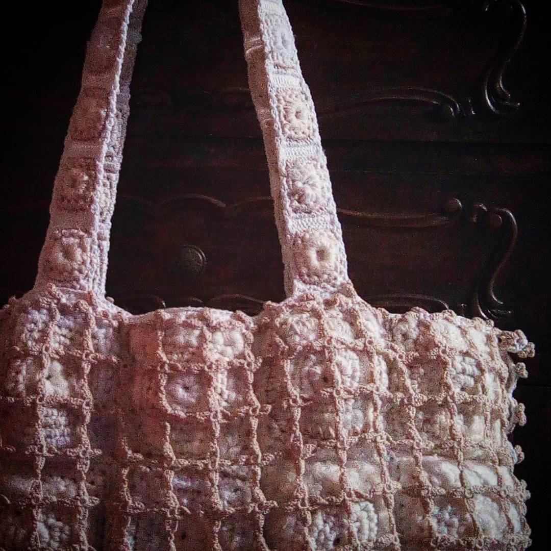 Candida Fiber Art Tote Bag - Borsa tote fiber art “Candida”