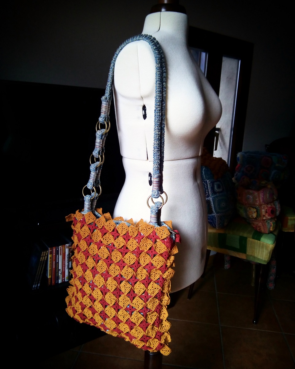Castor Fiber Art Tote Bag - Borsa tote fiber art “Castore”