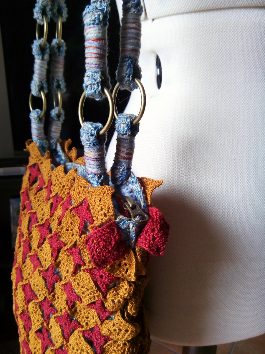 Castor Fiber Art Tote Bag - Borsa tote fiber art “Castore”