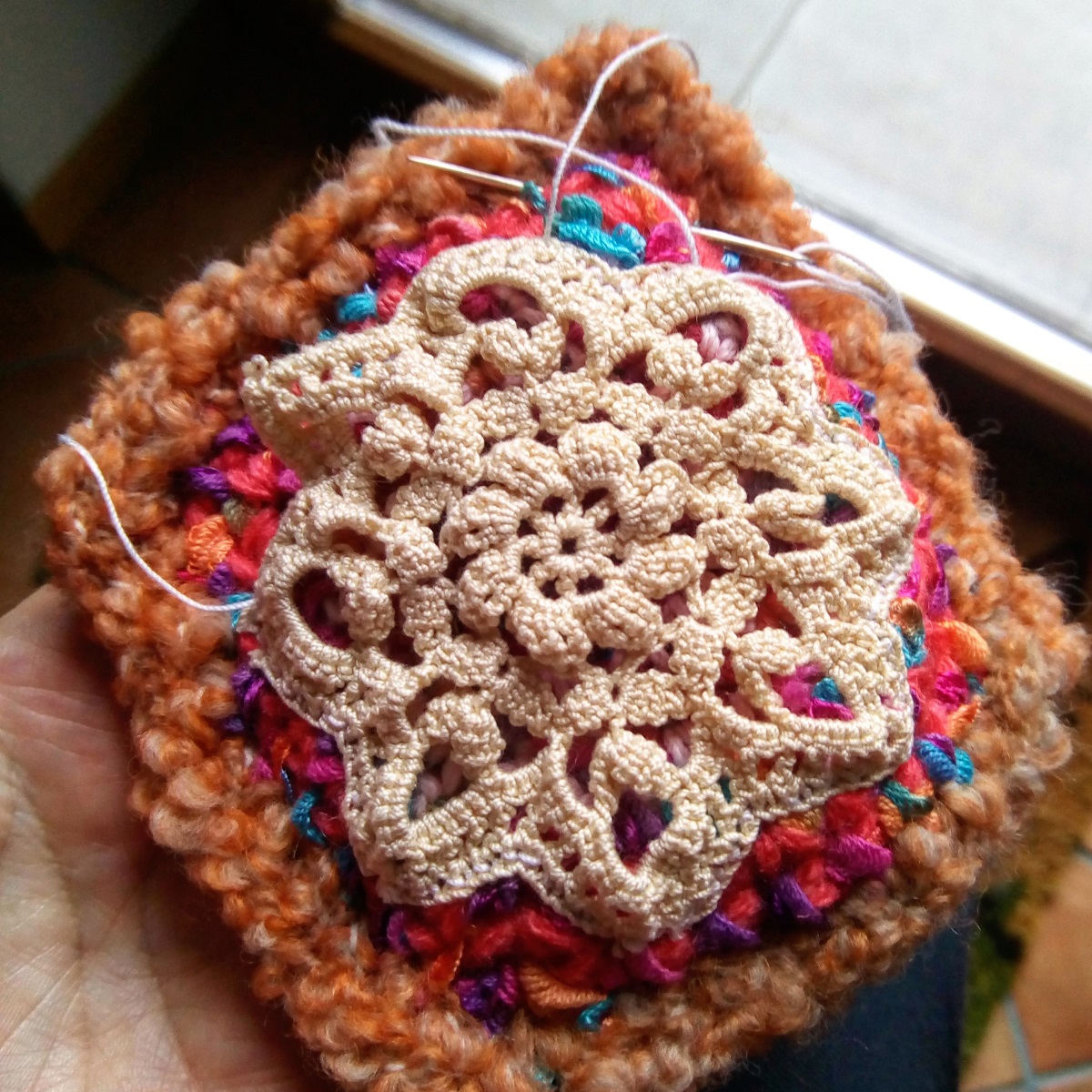 Nephthys Fiber Art Tote Bag - Nefti borsa tote fiber art