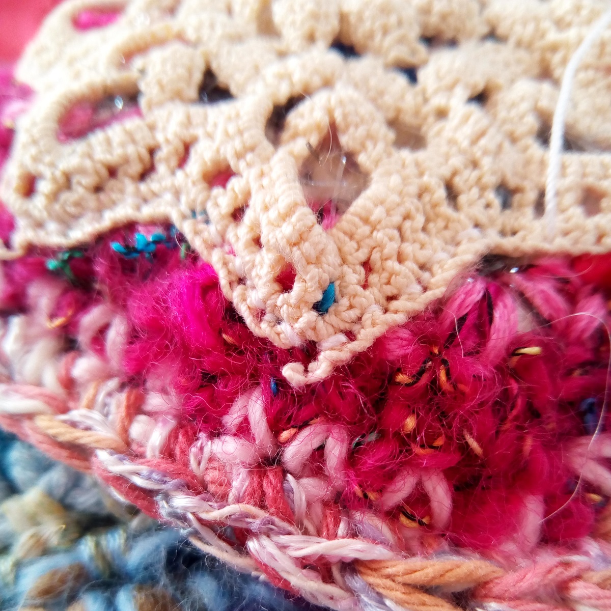 Nephthys Fiber Art Tote Bag - Nefti borsa tote fiber art