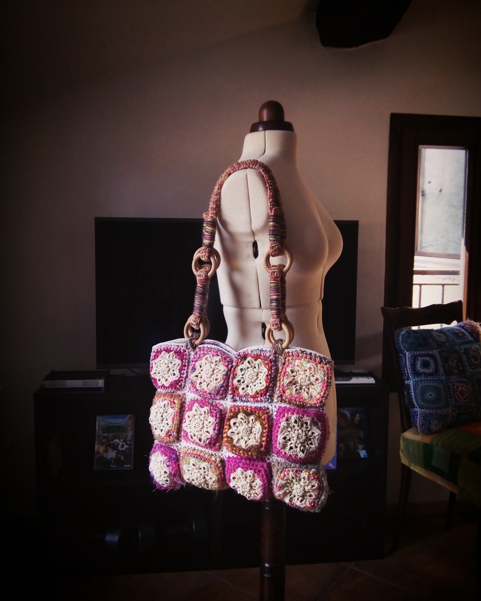 Nephthys Fiber Art Tote Bag - Nefti borsa tote fiber art