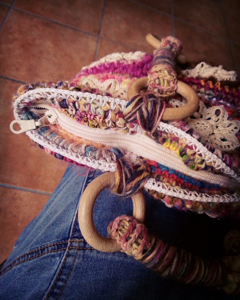 Nephthys Fiber Art Tote Bag - Nefti borsa tote fiber art