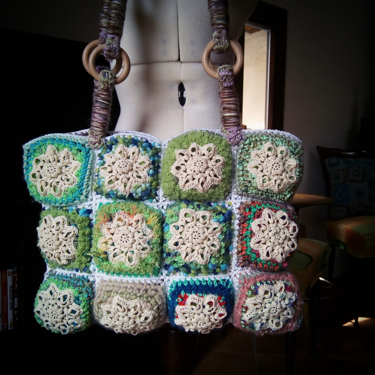 Neith Fiber Art Tote Bag - Neith borsa tote fiber art