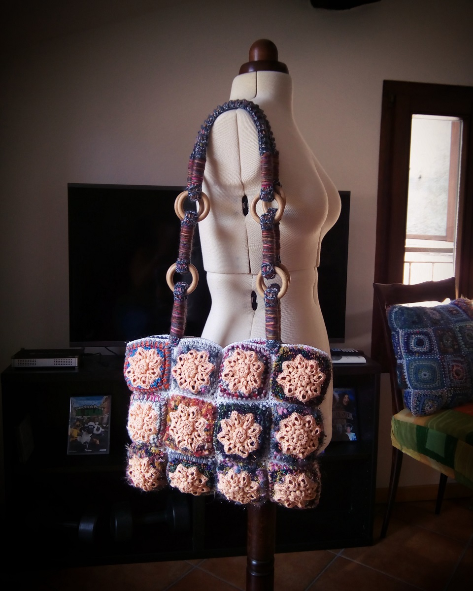 Serket Fiber Art Tote Bag - Selkis borsa tote fiber art