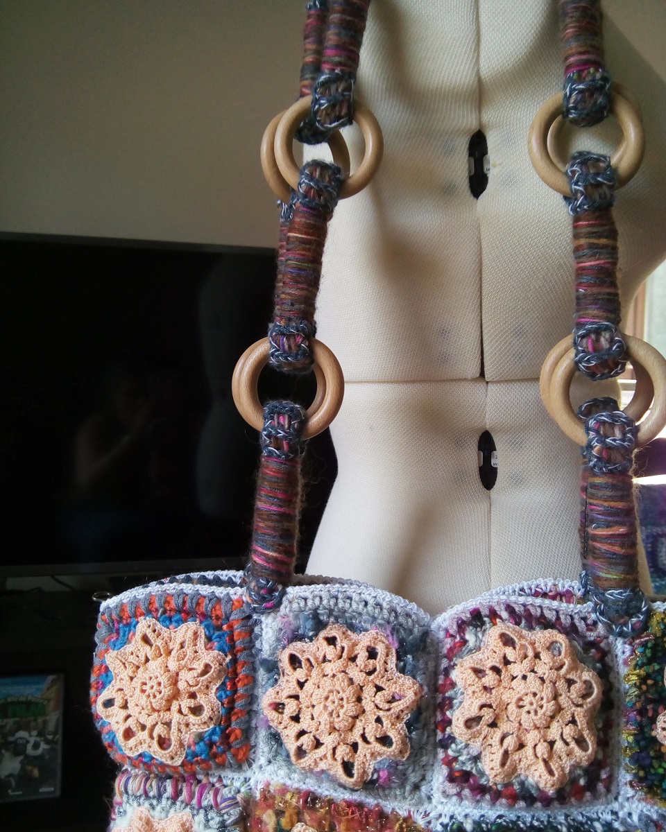 Serket Fiber Art Tote Bag - Selkis borsa tote fiber art