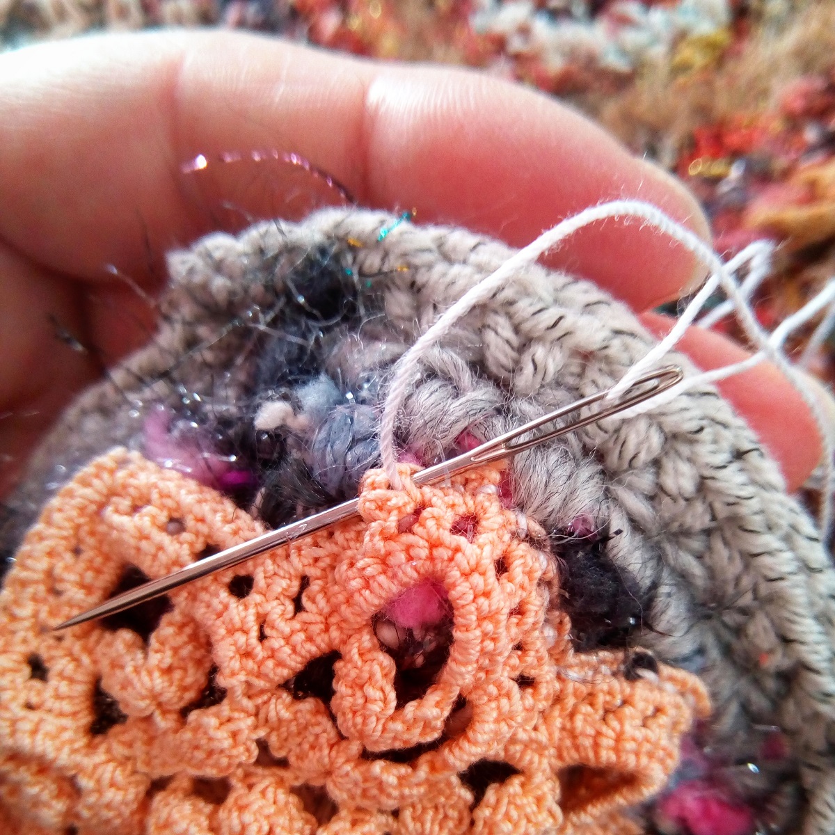 Serket Fiber Art Tote Bag - Selkis borsa tote fiber art